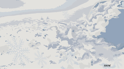 Winter frost background with icy snow texture.