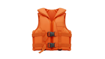 Orange Life Vest Floatation Device for Swimming Boating Water Safety