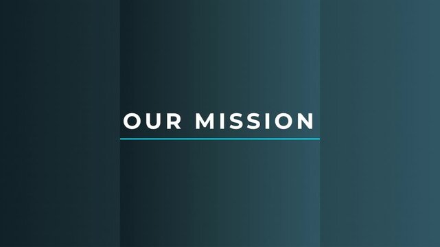 Our Mission Corporate Text Animation on Modern Blue Interface
