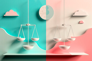 Libra Zodiac Pop Art Background with colorful Ram Symbol