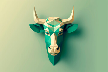 Taurus Zodiac Pop Art Background with Colorful Bull Symbol