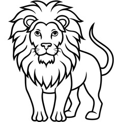 Majestic Lion Silhouette Vector
