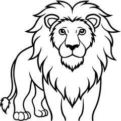 Majestic Lion Silhouette Vector