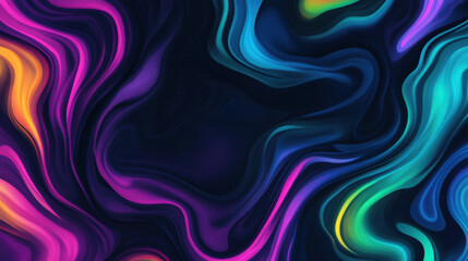 Abstract background fluid pattern neon color modern design wavy texture digital art vibrant gradient dark backdrop glowing curve creative wallpaper swirl across deep space creating dynamic