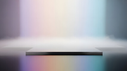 Abstract dark modern 3D stage with soft lighting and clean vector design for business and technology display