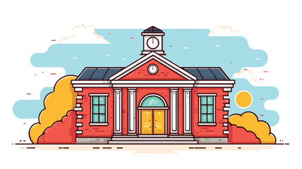 Vibrant Vector Illustration for Students Entering: Engaging Education Icon