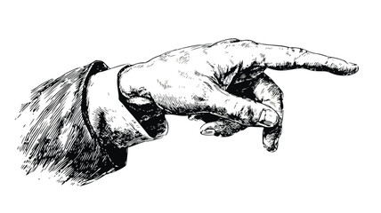 Interactive Hand Gestures - Pointing Concept Vector Illustration