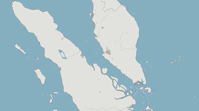 Detailed Map of Malacca Strait Area