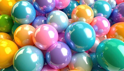 Colorful Spheres - A Vibrant Collection of Round Objects.