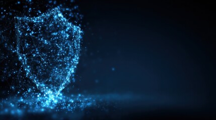 Safer Internet Day Background Featuring a Digital Shield Design With Blue Tones and Abstract Elements Representing Online Security and Protection