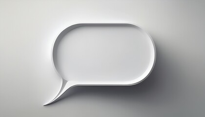 white speech bubble on white background