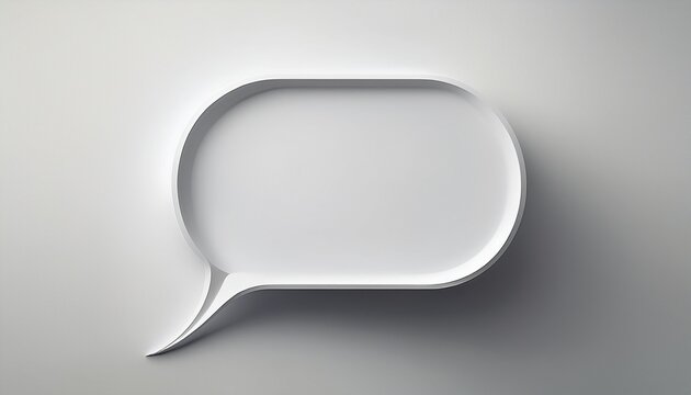 white speech bubble on white background