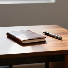 Simple Desk with Notebook and Pen Supporting Planning, Focus and Everyday Productivity