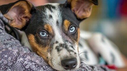 Pet Grooming Banner Showing a Pet With Trusting Gaze, Designed for Reassurance and Comfort in a Grooming Setting