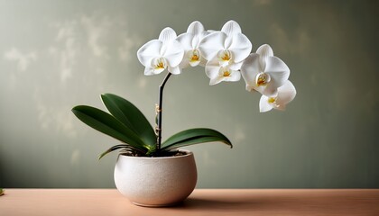 elegant white orchid in ceramic pot for modern home decor and indoor gardening inspiration ideas