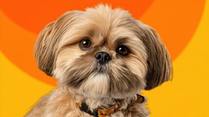 Pet Care Subscription Concept Banner Featuring Friendly Animal Portrait With Warm Emotional Appeal and Modern Design Layout for Advertisements