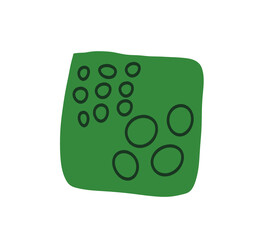 green dice on white