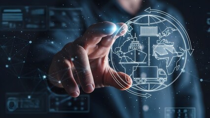 Global logistics and supply chain management connecting transportation modes worldwide