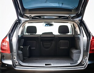 modern car trunk open detailed view of vehicle storage and automotive design