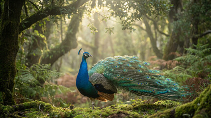 Obraz premium peacock with feathers