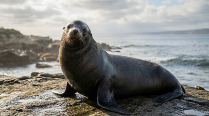 Natural Forest Scene Featuring a Wild Seal