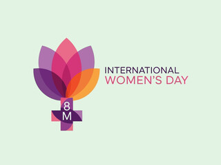 Celebrate International Women's Day Empowering Women and Promoting Equality Through a Symbolic Floral Design