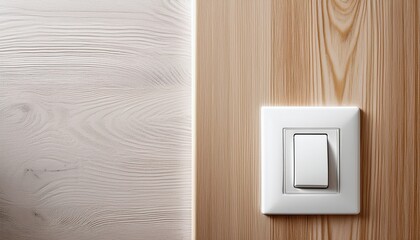 white light switch on a wall next to a light wood door