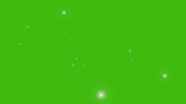 Animated Heart to Bubbles Transition with Light Effect, Green Screen Background 