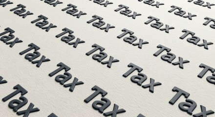 Taxation Concept Repeated Word Pattern for Financial Planning, Business and Economic Themes and Backgrounds