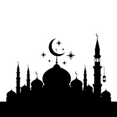 silhouette of mosque in istanbul