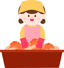 김장 여자