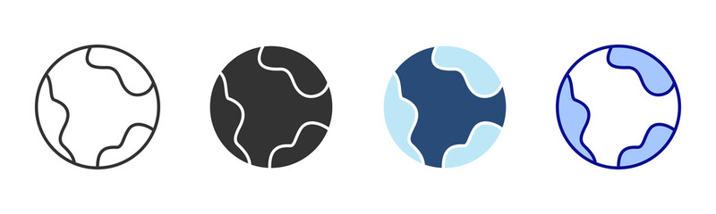 Obraz premium Globe Icon Set. Designed In Multi Style