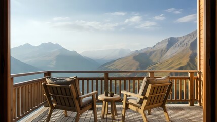 Mountain retreat patio with stunning view