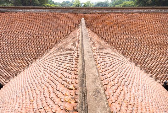 red roof tiles in vietnam, asia