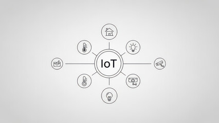 IoT technology concept with connected devices and smart home automation