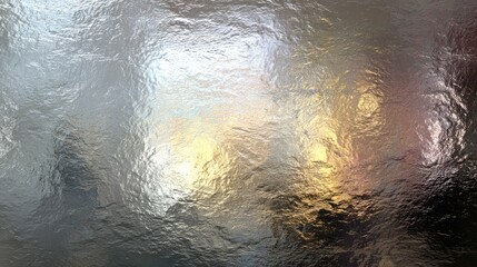 Abstract Colorful Light Reflections Through Textured Glass Surface Creating Unique Visual Patterns