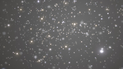 Minimal background with floating water droplet light shapes