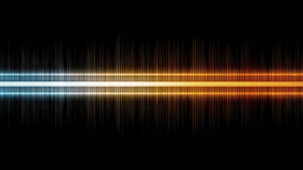 Vibrant Equalizer Sound Waves with Blue and Orange Colors on Black Background Showing Audio Spectrum