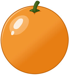 Simple Orange Fruit Vector Illustration