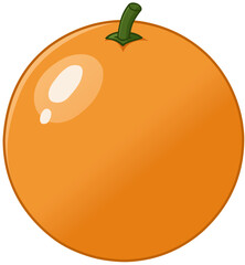 Simple Orange Fruit Vector Illustration