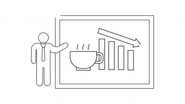 Coffee Consumption and Business Decline - A Visual Representation.