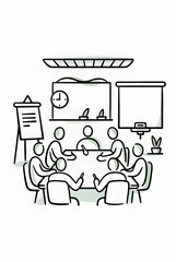 Professionals gather around the oval table