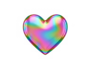 Vibrant rainbow heart symbolizing love and unity