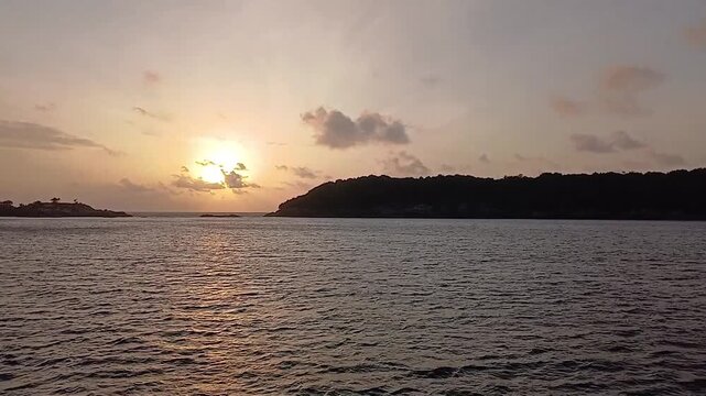 aun rise at Racha island, Phuket, Thailand