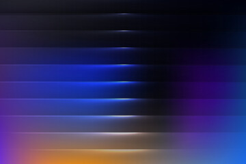 Abstract dark technology background with glowing horizontal lines and blue purple gradients.