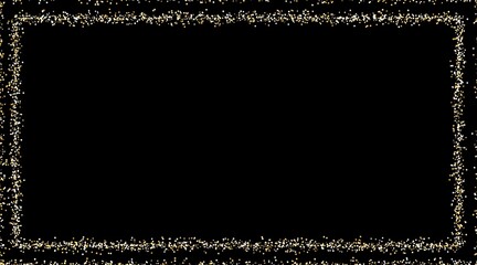 An illustration of sparkling star frame on black background, isolated, perfect for magical borders, highlights, or decorative designs.
