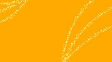 white sparkling star wave on pastel yellow background, isolated, decorative and magical design element.