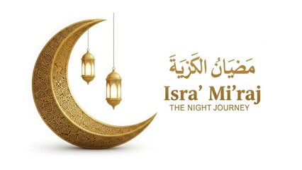 Isra' mi'raj night journey islamic illustration