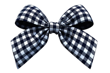 Black and White Checkered Bow