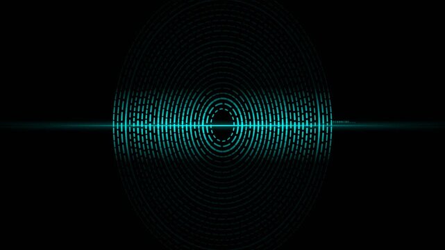 Biometric Fingerprint Security Scan Cyan - Cyber Identity 4K
